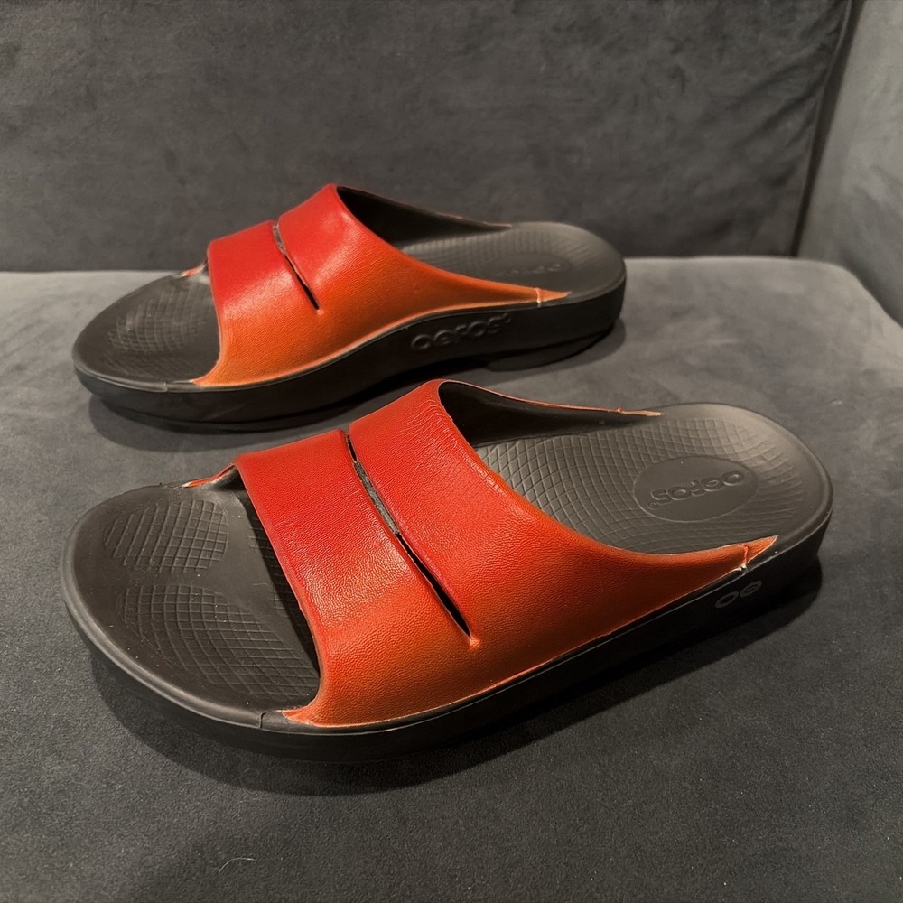 OOFOS OOahh Luxe Slide - Women's Sz 7 in Atlantis - Picture 4 of 8